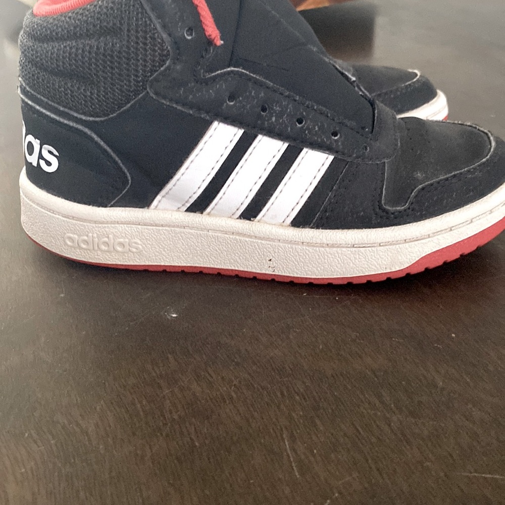 Adidas. High Top Black, Red and White.